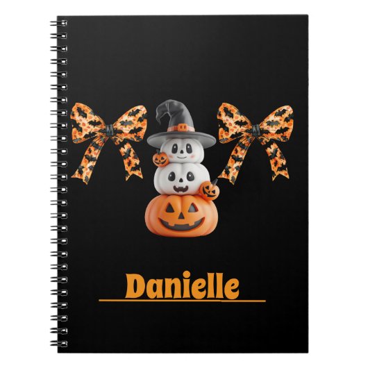 Coquette Pumpkin Niedlich Custom Notizblock (Vorderseite)