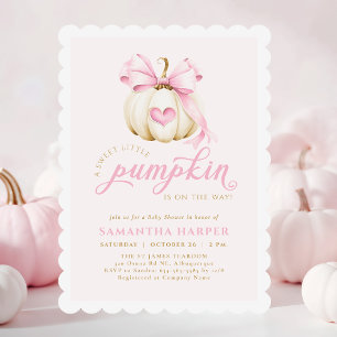 Coquette Pumpkin Pink Babydusche Einladung