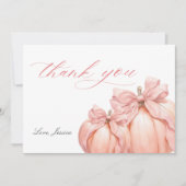 Coquette Pumpkin Pink Bow Babydusche Danke Ca (Vorderseite)