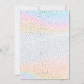 Coquette Rainbow Pastel Unicorn TWO Magical Birthd Einladung (Rückseite)