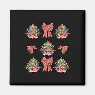 Coquette Red Bow Acorn Weihnachtsbaum Girly Women Magnet