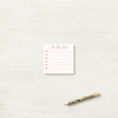 Coquette Red Bow Bullet Point To Do List Post-it Klebezettel (Auf Schreibtisch)