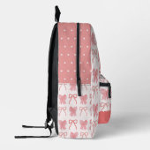 Coquette Red & Pink Bow/Ribbon-Muster Bedruckter Rucksack (Links)