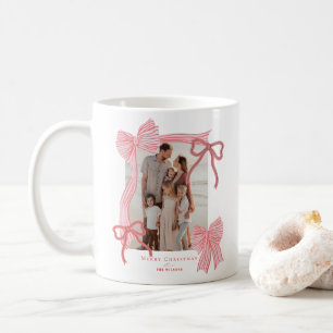 Coquette Red Pink Bows 2 Foto Weihnachtsfeiertag Kaffeetasse