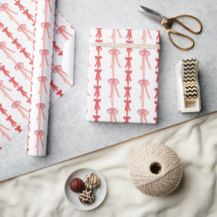 Coquette Red & Pink Bows Geschenkpapier
