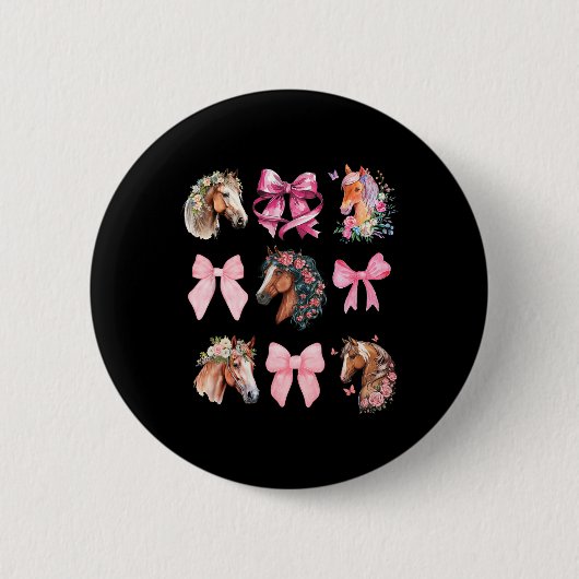 Coquette Reiten Wildblumen Reiten Button (Vorderseite)