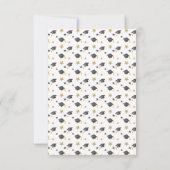 Coquette Ribbon Abschluss Monogram Wappen Einladung (Rückseite)