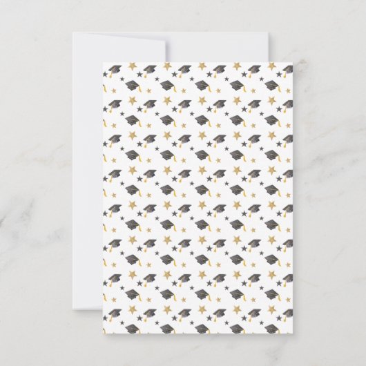 Coquette Ribbon Abschluss Monogram Wappen Einladung (Rückseite)