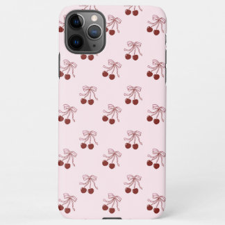 Coquette Ribbon Bows and Cherries phone case iPhone 11Pro Max Hülle
