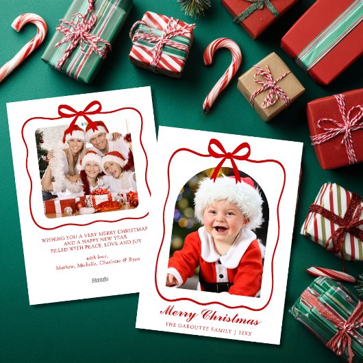 Coquette Ribbon Foto Arch Frohe Weihnachten