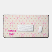 Coquette Ribbons & Dots Anpassen von Slogan oder N Schreibtischunterlage (Tastatur & Maus)