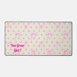 Coquette Ribbons & Dots Anpassen von Slogan oder N Schreibtischunterlage