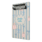 Coquette Ribbons Personalisierter Name Mini Klemmbrett (Gewinkelt2)