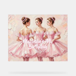 Coquette-Rosa-Ballerina-Geburtstag  Acrylschild
