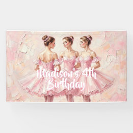 Coquette-Rosa-Ballerina-Geburtstag  Banner
