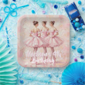 Coquette-Rosa-Ballerina-Geburtstag Pappteller (Party)
