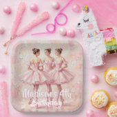 Coquette-Rosa-Ballerina-Geburtstag Pappteller (Party)
