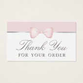 Coquette rosa Bogen danke Discount-Karte (Vorderseite)