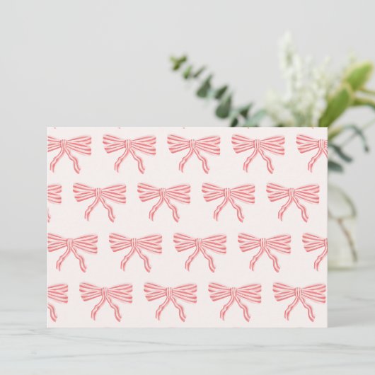 Coquette Rosa Bogen Dankeskarte (Stehend Vorderseite)