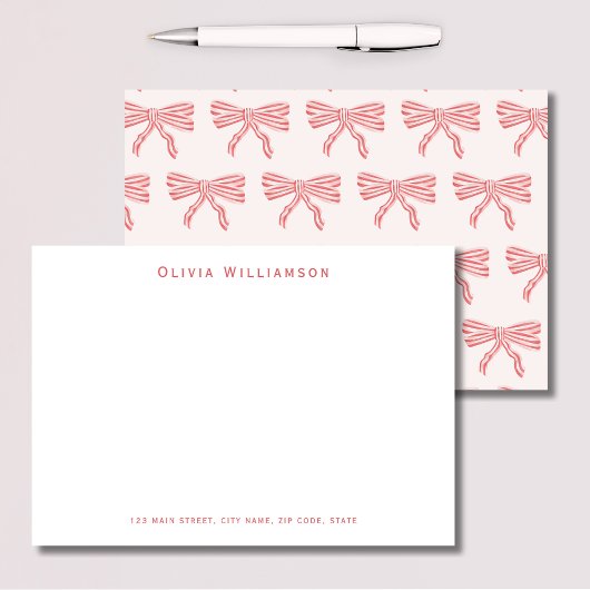 Coquette Rosa Bogen Dankeskarte