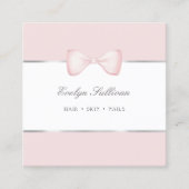 Coquette rosa Bogen Quadrats Visitenkarte (Vorderseite)