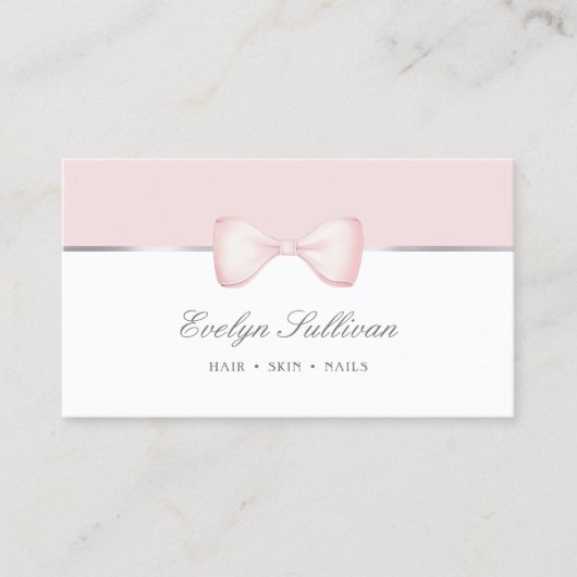 Coquette rosa Bogen Visitenkarte (Vorderseite)