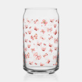 Coquette rosa Bow mit Erdbeeren Kann Glass Dosenglas (Rückseite)