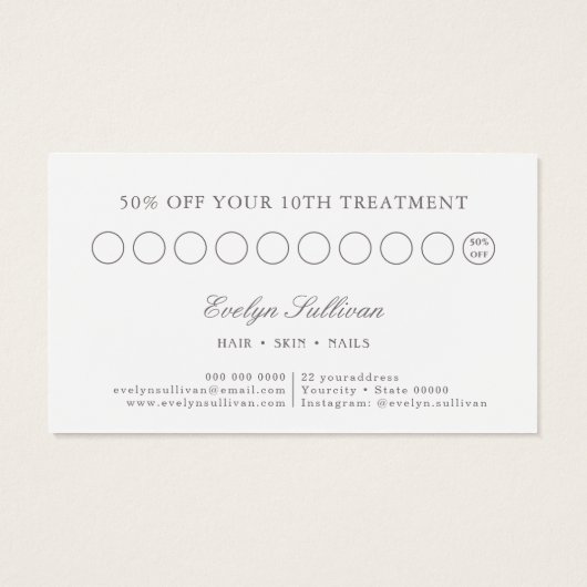 Coquette Rosa Bug-Loyalkarte (Rückseite)