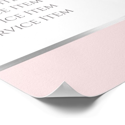 Coquette rosa Bugpreisliste Poster (Ecke)