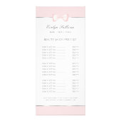 Coquette Rosa Bugwarenliste Werbekarte (Vorne)