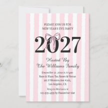 Coquette Rosa Gestreift Silvesterparty 2027