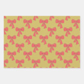 Coquette rosa, handgezogenes Bugmuster Geschenkpapier Set (Vorderseite 3)