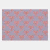 Coquette rosa, handgezogenes Bugmuster Geschenkpapier Set (Vorderseite 2)