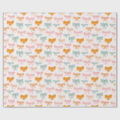 Coquette Rosa Pastellbohnen Geschenkpapier (Flach)