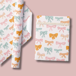 Coquette Rosa Pastellbohnen Geschenkpapier