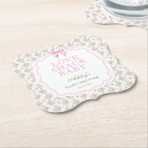 Coquette Rosa Schleifchen Love Shack Mädchen Baby Untersetzer