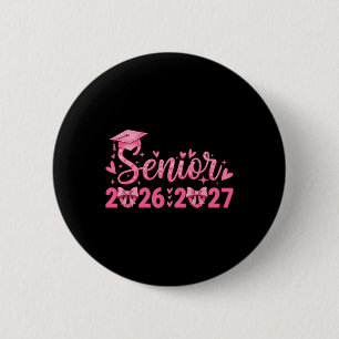 Coquette Rosa Schleife Senior 2026 2027 Abschluss Button
