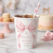 Coquette Rosa Schleifen Mädchen Geburtstagsfeier