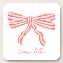 Coquette Rosa Streifen Bow