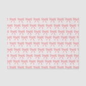 Coquette Rosa und rot gestreifte Bogen Seidenpapier (Vorderseite)