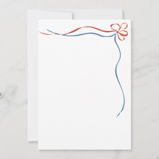 Coquette Rustic Red & Blue Weihnachts-Party Einladung (Rückseite)