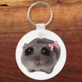 Coquette Sad Hamster Meme Doppelseitiger Schlüssel Schlüsselanhänger (Vorderseite)