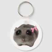 Coquette Sad Hamster Meme Doppelseitiger Schlüssel Schlüsselanhänger (Rückseite)