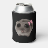 Coquette Sad Hamster Meme Doppelseitiges Schwarz Dosenkühler (Kanne Rückseite)