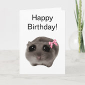 Coquette Sad Hamster Meme Karte (Vorderseite)