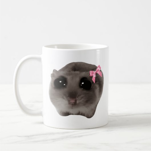 Coquette Sad Hamster Meme Tasse doppelseitig (Links)