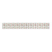 Coquette Sage Gingham & Roses Ripsband (Vorderseite)