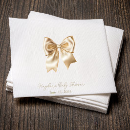 Coquette Satin Cream Bow Personalisiert Napkin Serviette