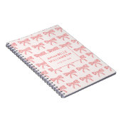 Coquette-Schleife Blush Rosa Notizblock (Rechte Seite)