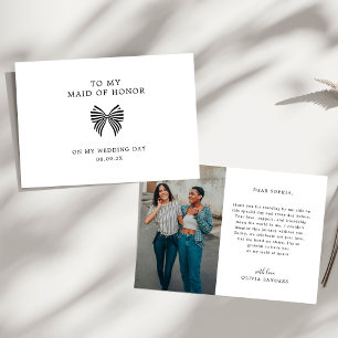 Coquette-Schleife für mein Trauzeugin-Hochzeitstag Dankeskarte